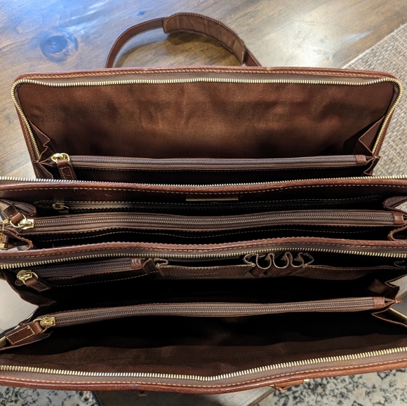 Vintage Leather Cole Haan Briefcase - Picture 5 of 8